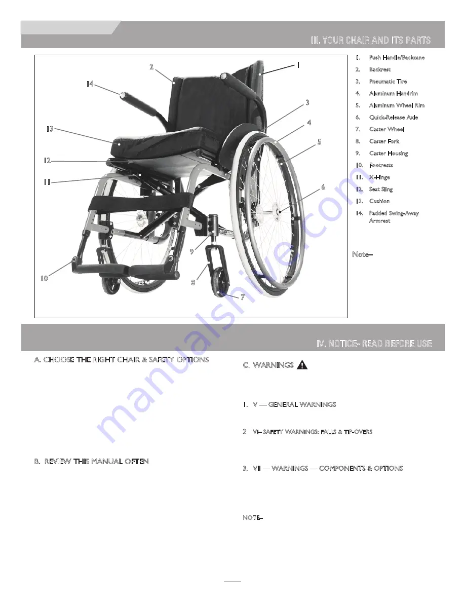 Sunrise Medical Quickie 2HP Owner'S Manual Download Page 4