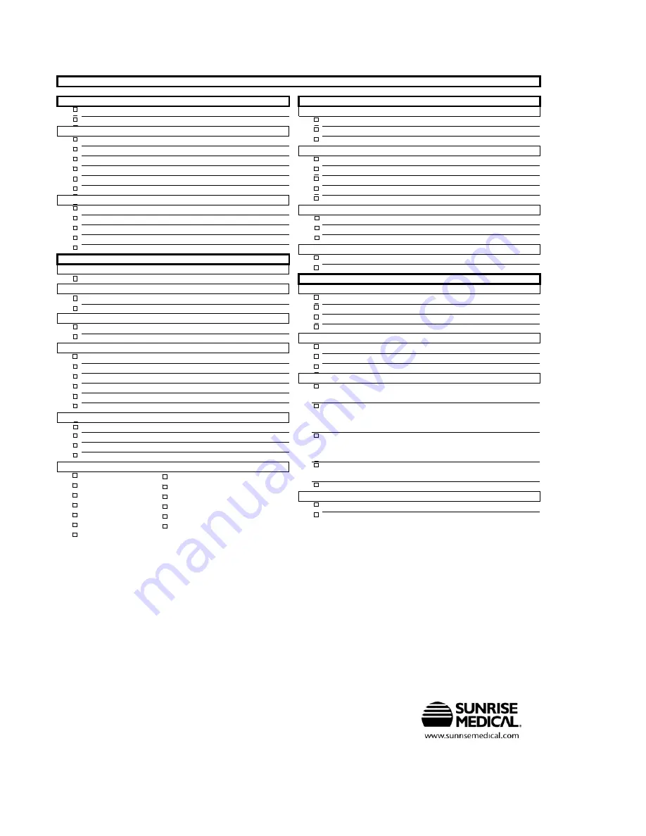 Sunrise Medical Quickie P200 Specifications Download Page 3