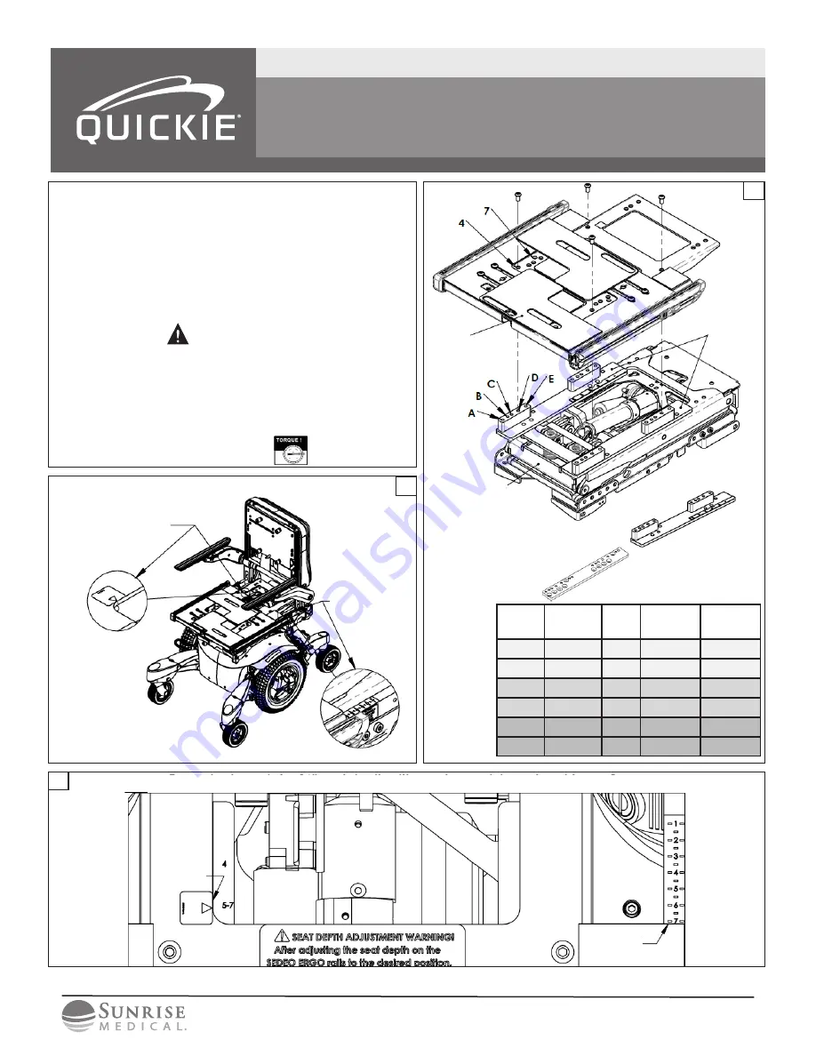 Sunrise Medical Quickie Q7ME Quick Start Manual Download Page 3