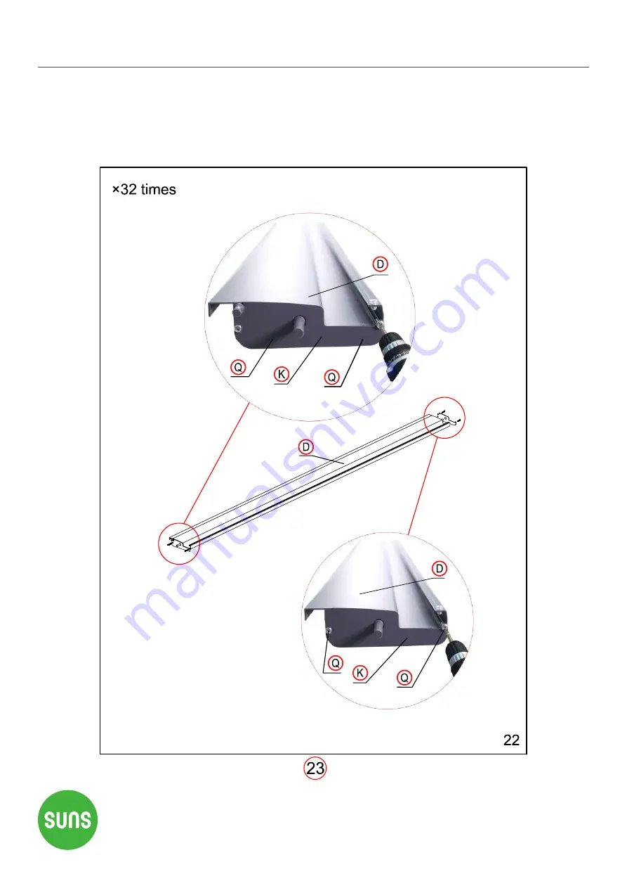 SUNS Rota 360x600 Assembly Instruction Manual Download Page 26