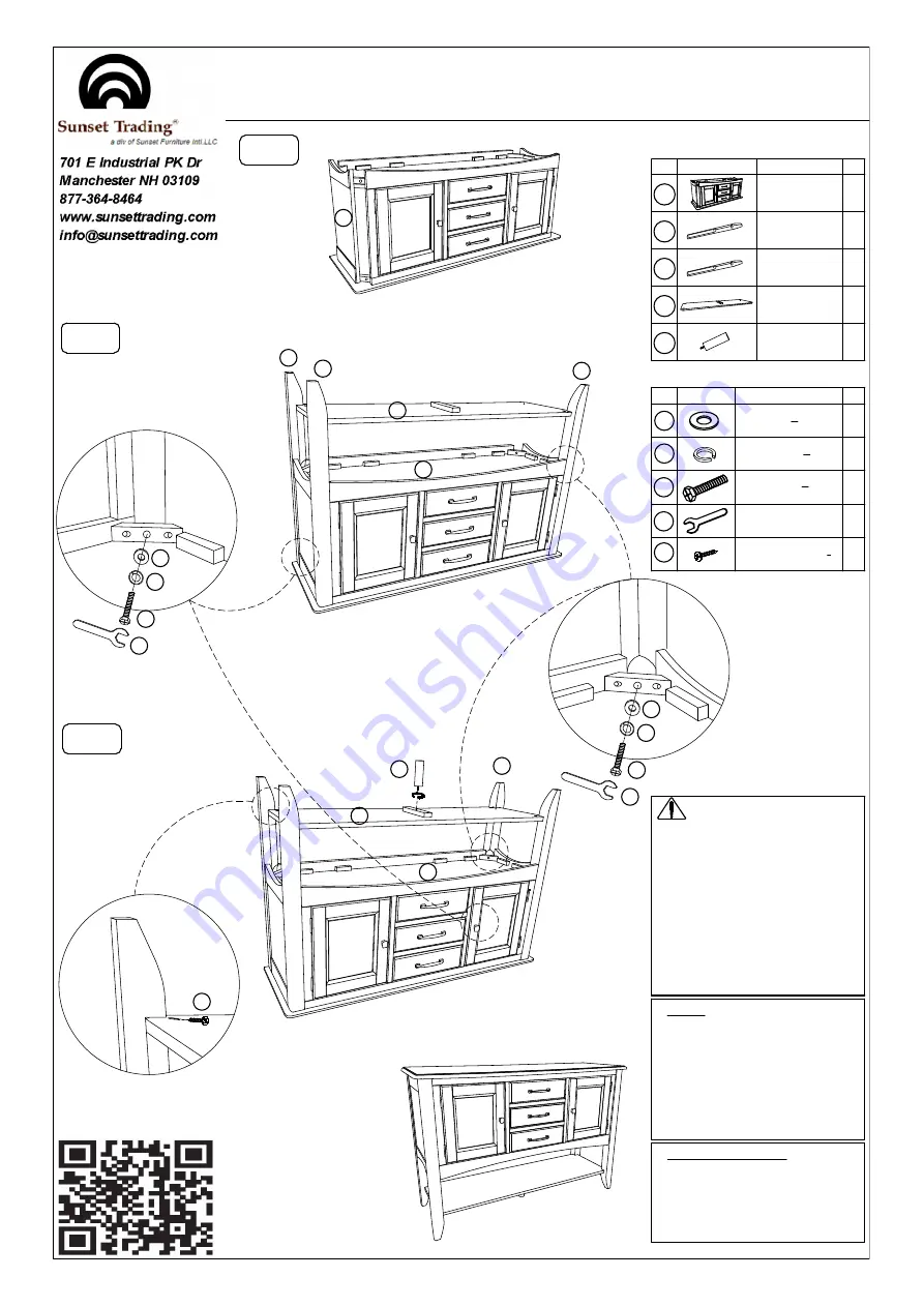 Sunset Furniture Sunset Trading Butterly Dining Table DLU-ADW-TLB-4276 Скачать руководство пользователя страница 2