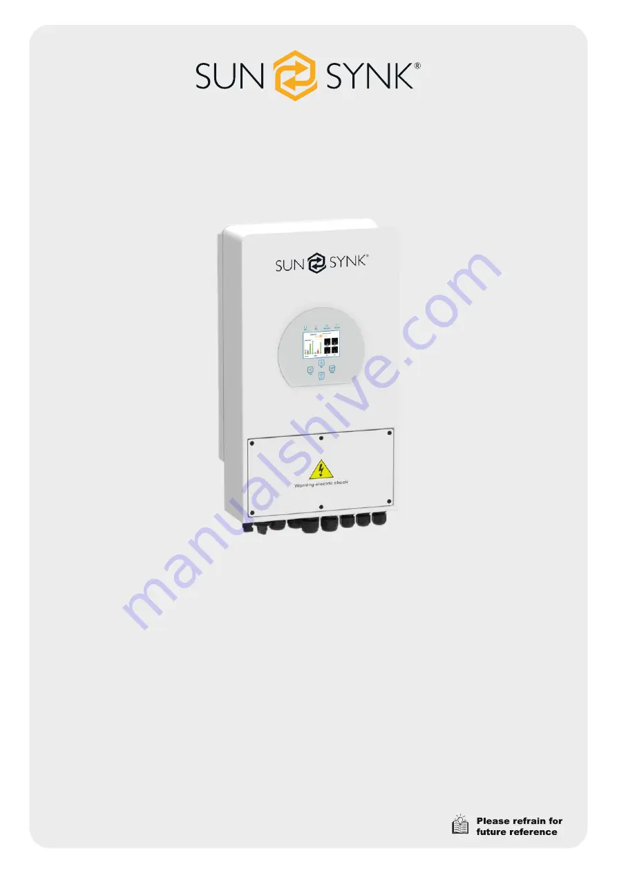 SunSynk SUNSYNK-3.6K-SG01LP1 User Manual Download Page 1