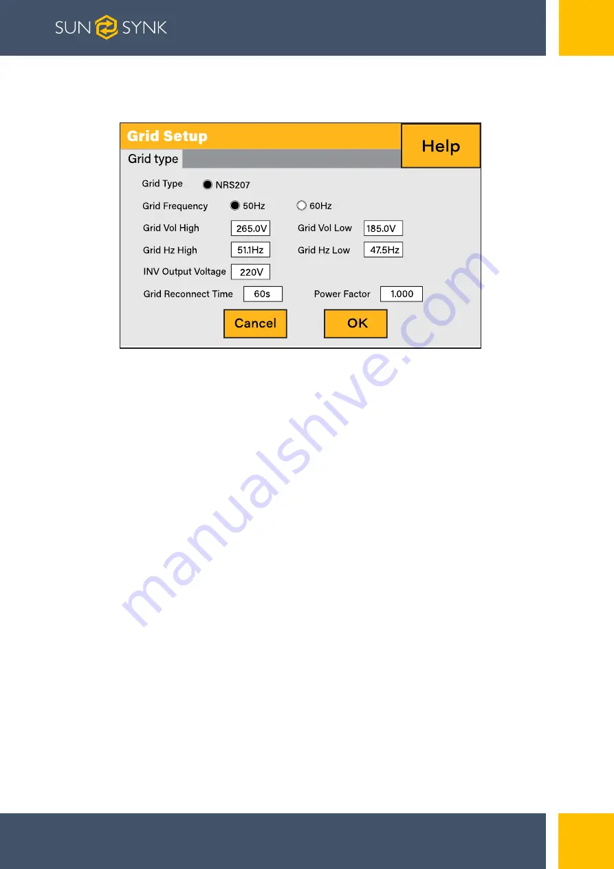 SunSynk SUNSYNK-8K-SG01LP1 Installer Manual Download Page 60