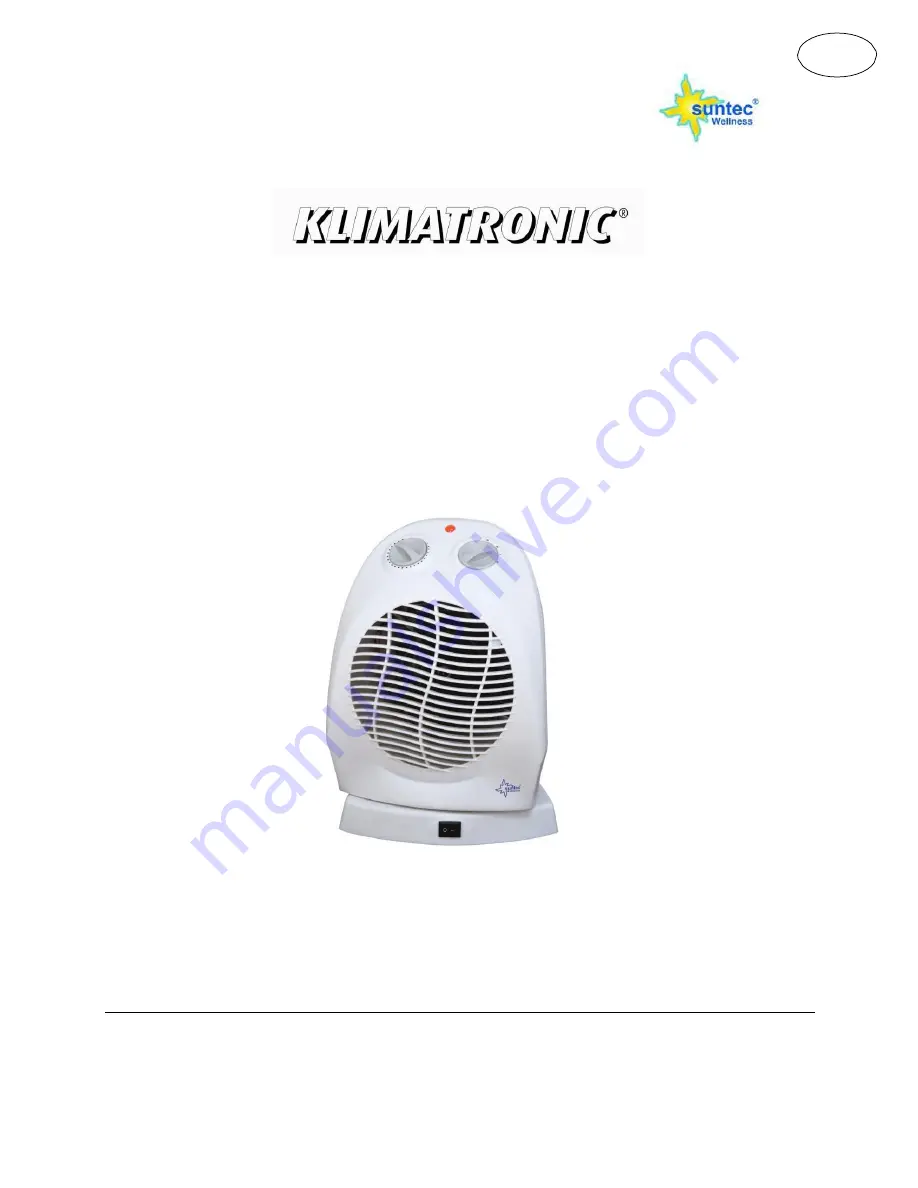 Suntec Wellness Klimatronic AIR BOOSTER 2000 OSC Instruction Manual Download Page 1