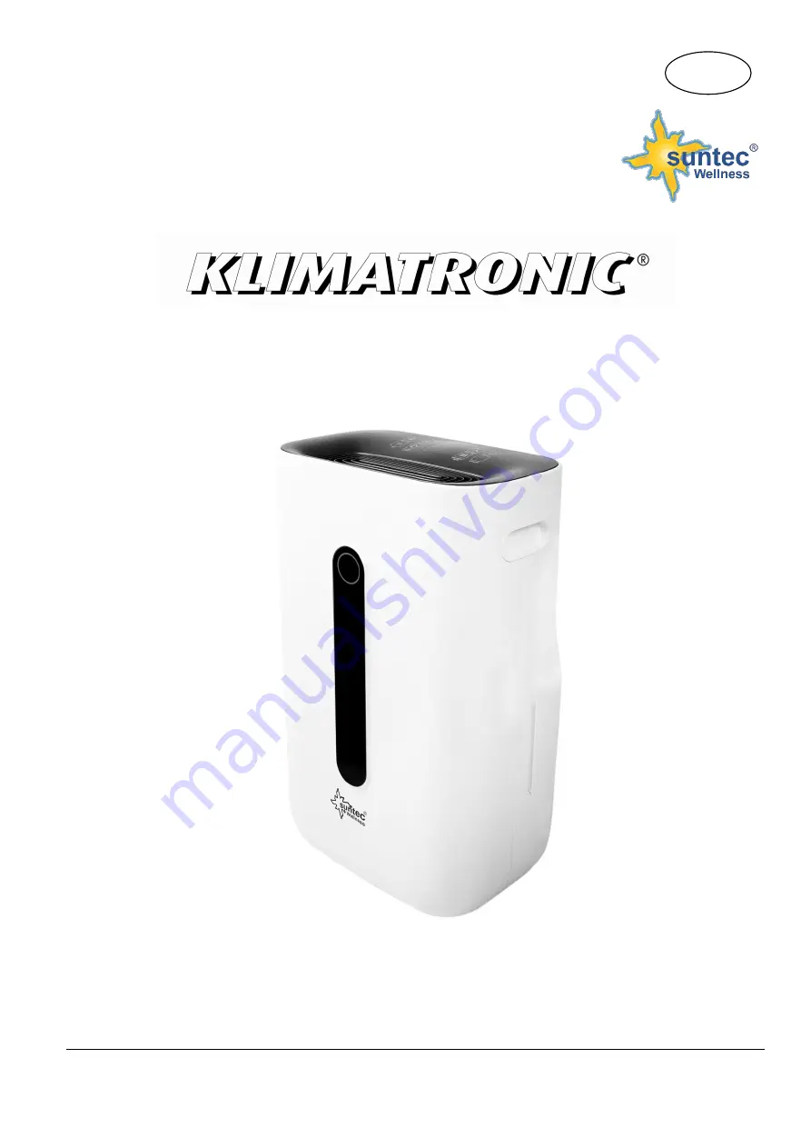 Suntec Wellness Klimatronic DryFix 16 EQ User Manual Download Page 1