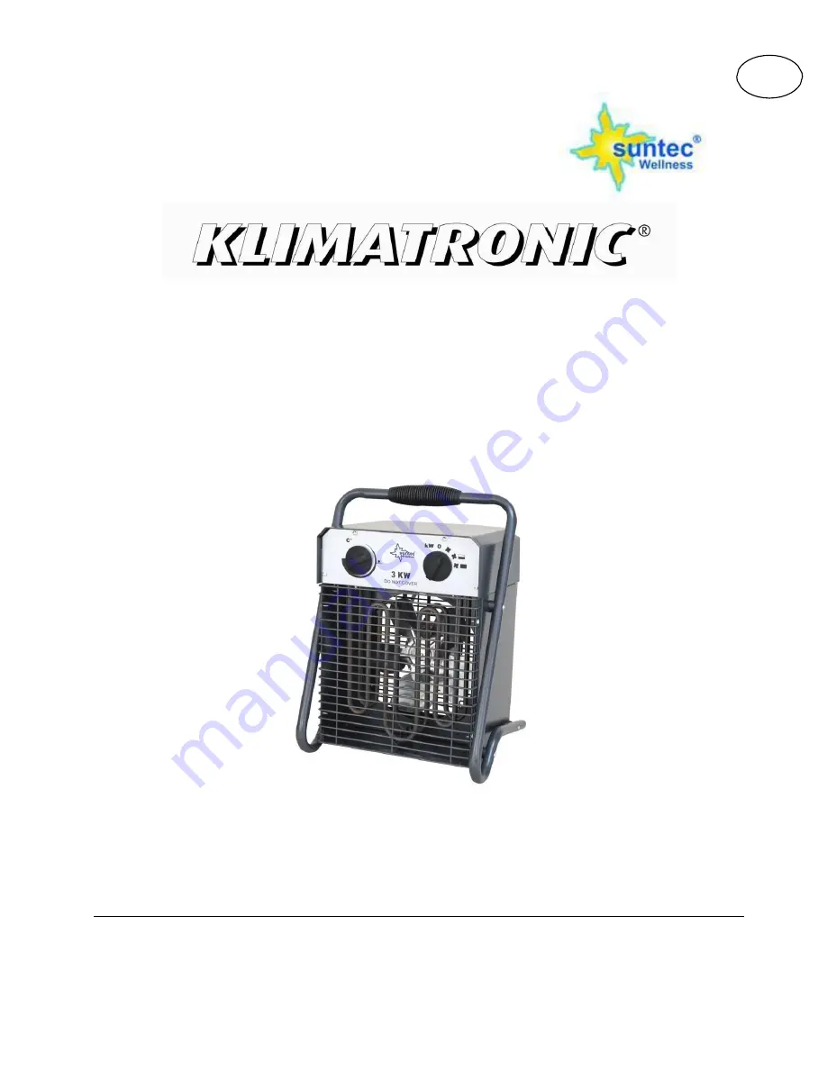 Suntec Wellness Klimatronic Heat Cannon 2000 Instruction Manual Download Page 34