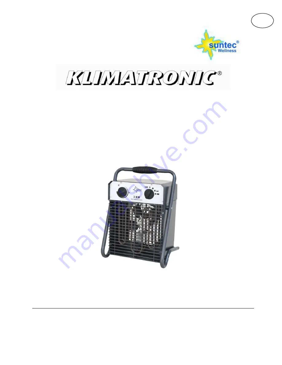 Suntec Wellness Klimatronic Heat Cannon 2000 Скачать руководство пользователя страница 48