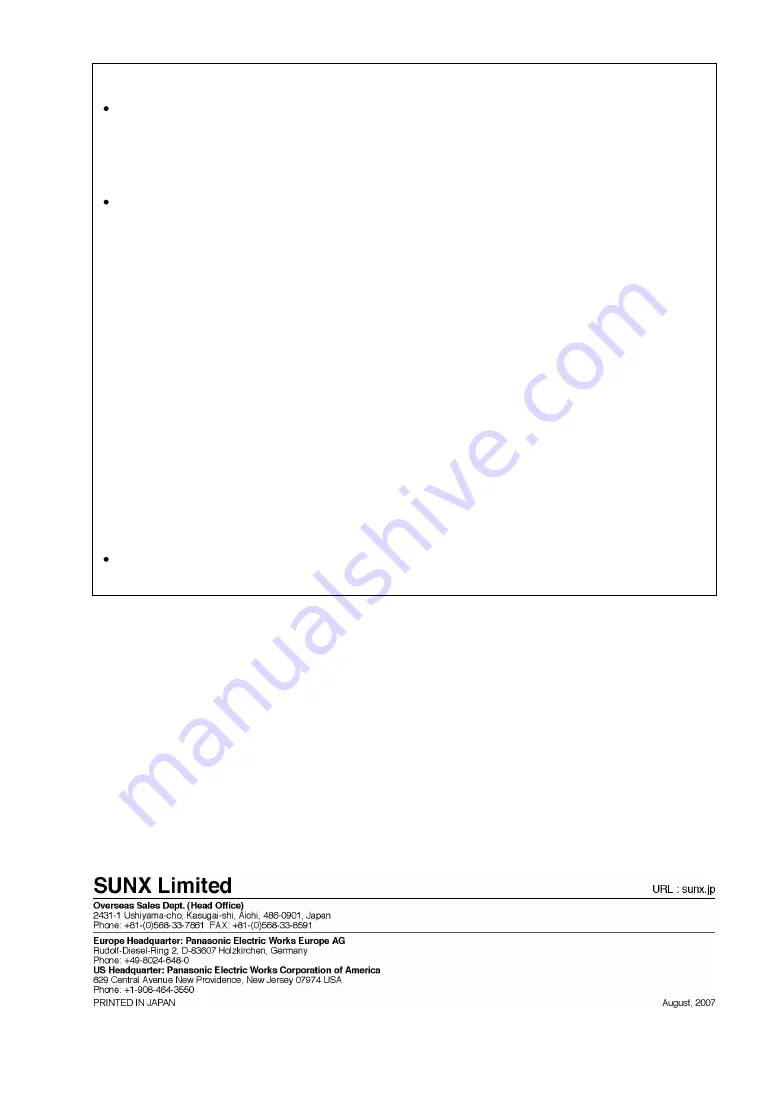 Sunx SF4B 01 Series Instruction Manual Download Page 102