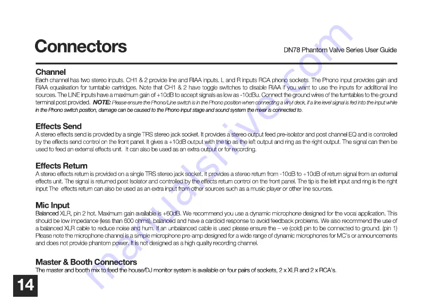 SUPER STEREO PHANTOM VALVE DN78 Скачать руководство пользователя страница 16