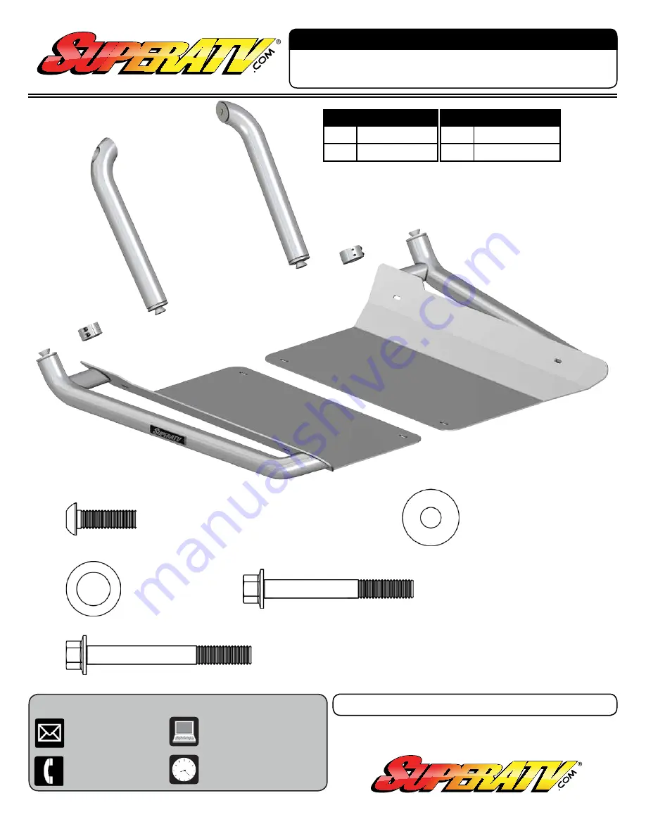 SuperATV NB-Y-YXZ Installation Instructions Manual Download Page 1