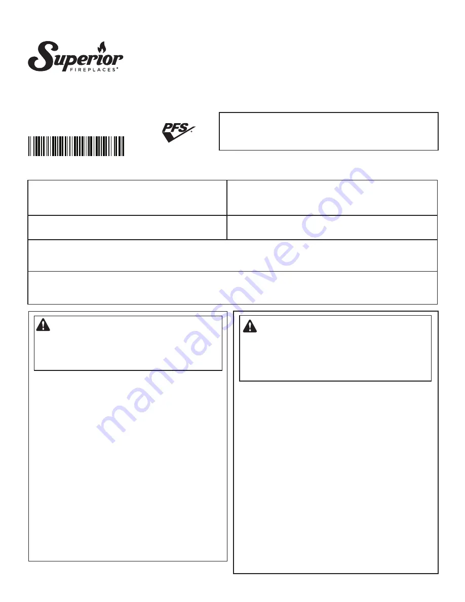 Superior BRT4336TMN-B Installation And Operation Instructions Manual Download Page 1