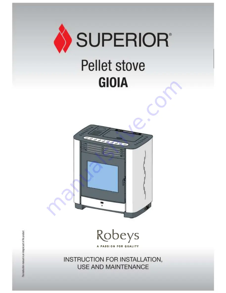 Superior Robeys GIOIA Instructions For Installation, Use And Maintenance Manual Download Page 1