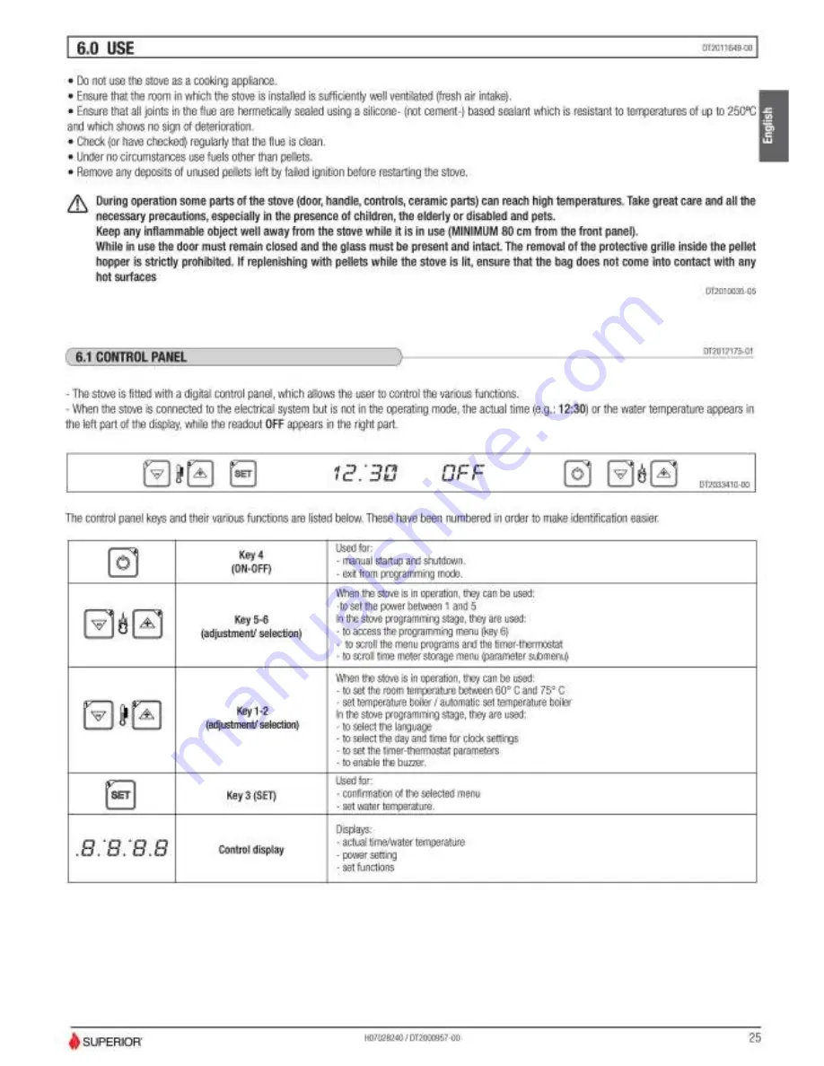 Superior SABRINA THERMO 11 Instructions For Installation, Use And Maintenance Manual Download Page 31