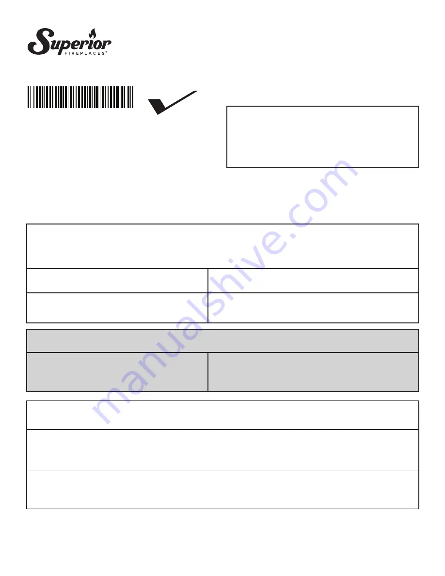 Superior WRE4536RH Installation And Operation Instructions Manual Download Page 1