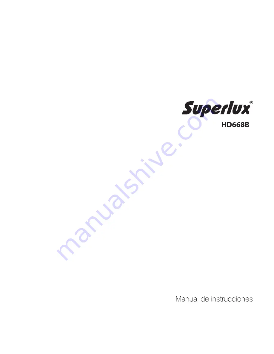 Superlux HD668B Instruction Manual Download Page 13