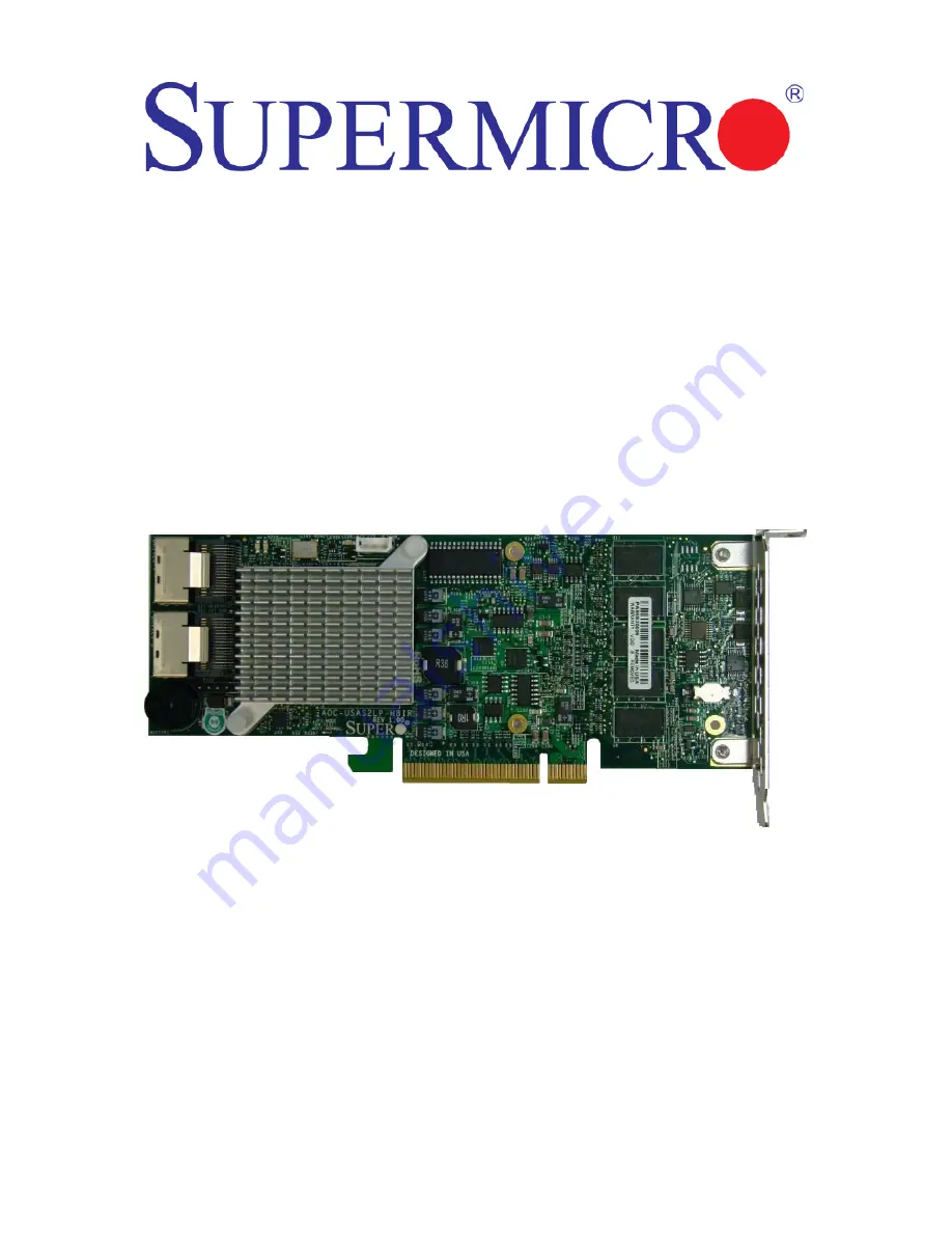 Supermicro AOC-USAS2LP-H8iR Скачать руководство пользователя страница 1