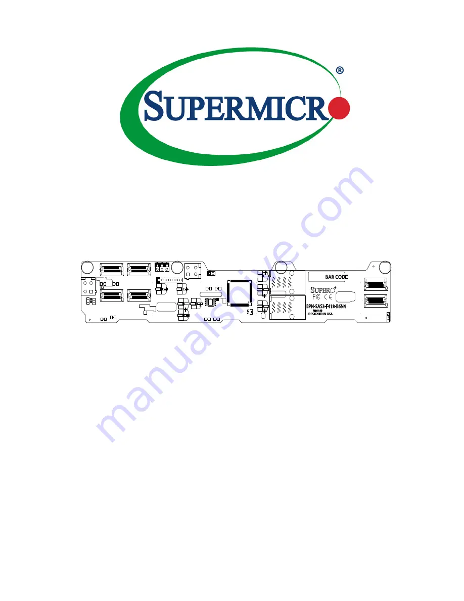 Supermicro BPN-SAS3-F418-B6N4 User Manual Download Page 1