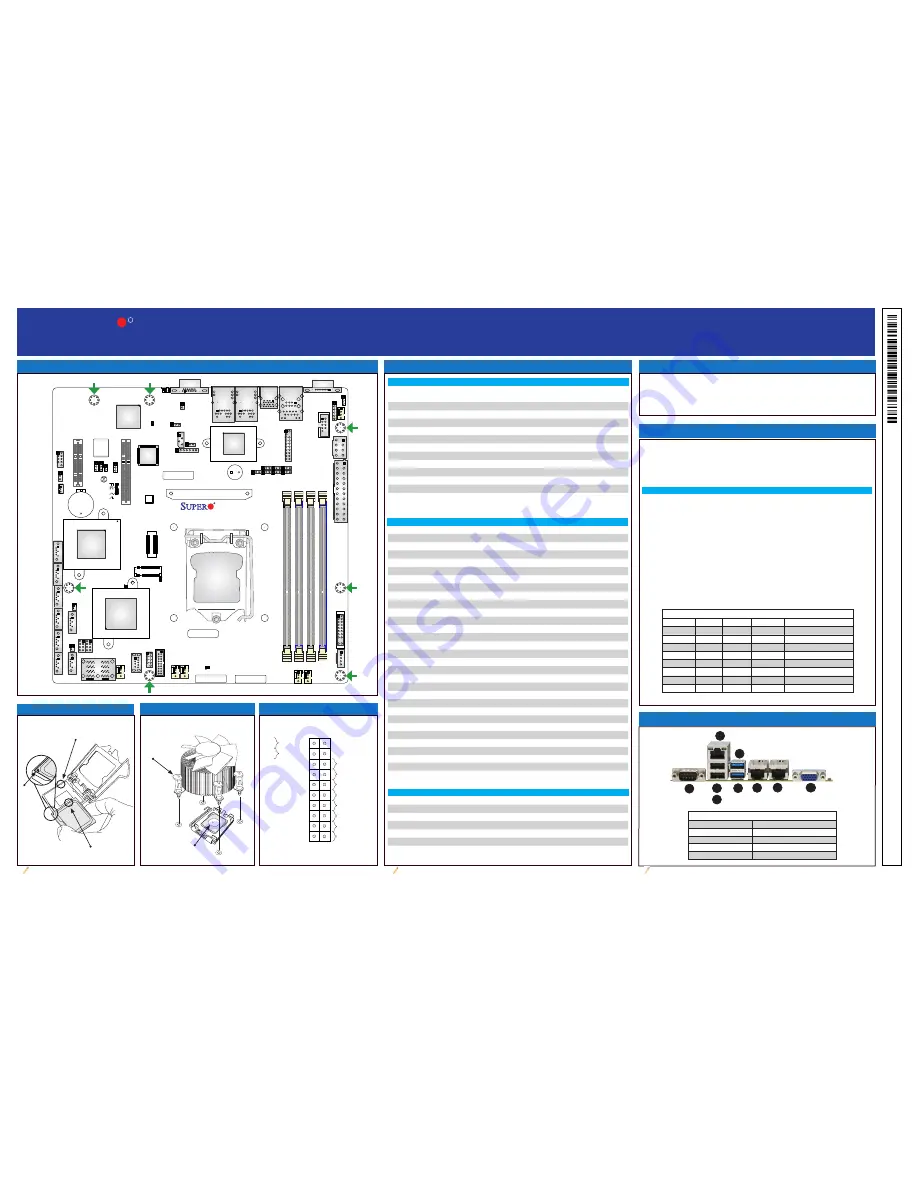 Supermicro X11SSH-CTF Quick Reference Manual Download Page 1