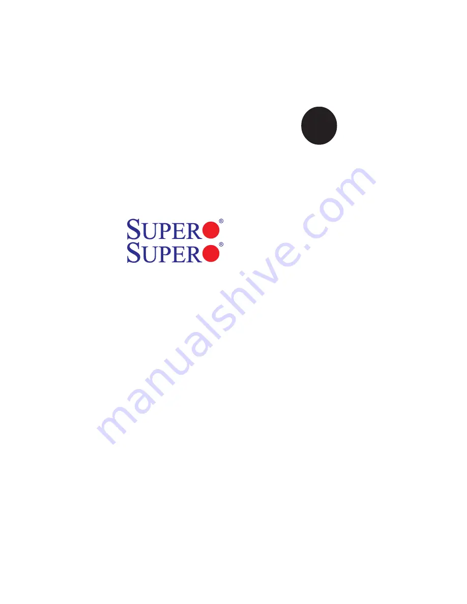 Supermicro X6DAL-G User Manual Download Page 1