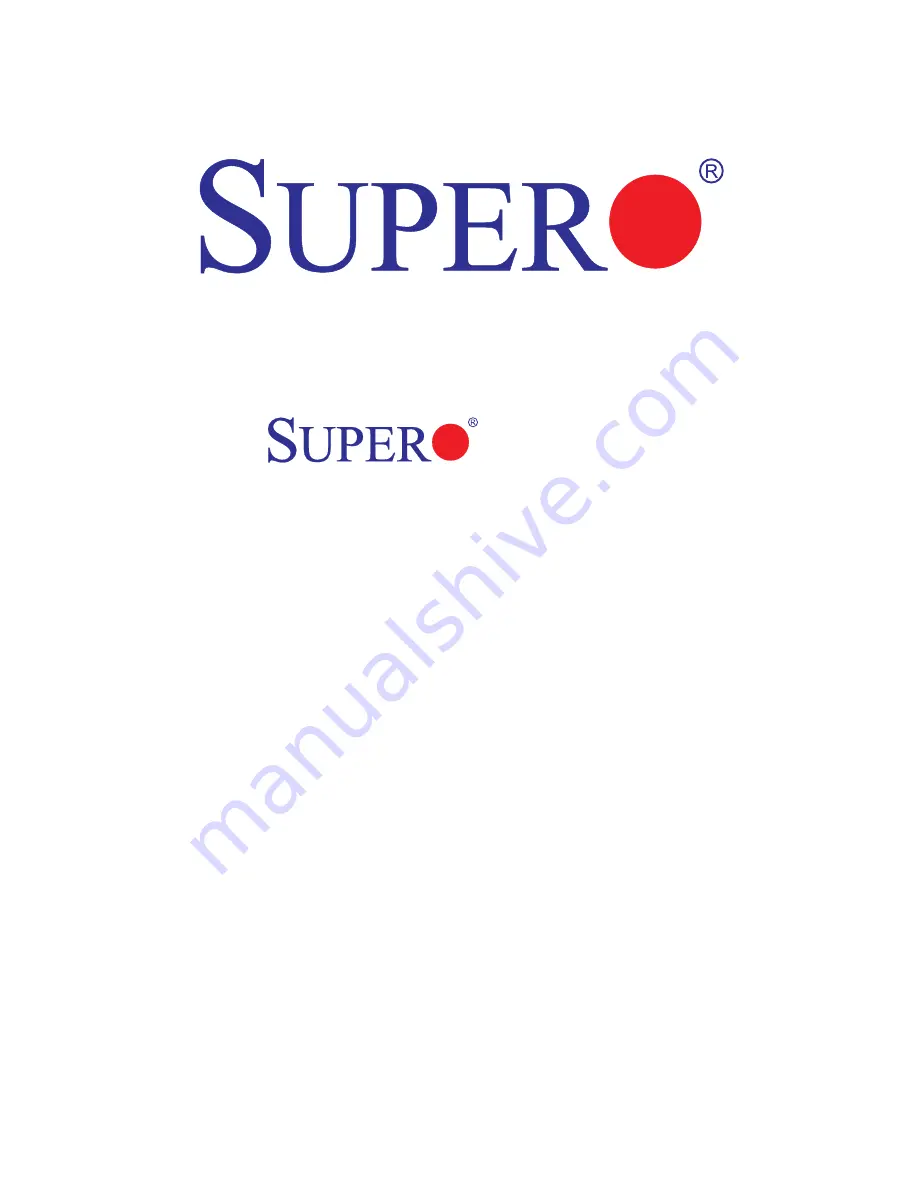 Supero X7SLM-L User Manual Download Page 1