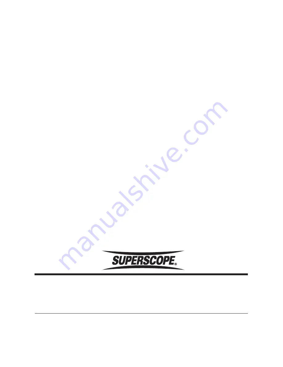 Superscope a210 User Manual Download Page 20