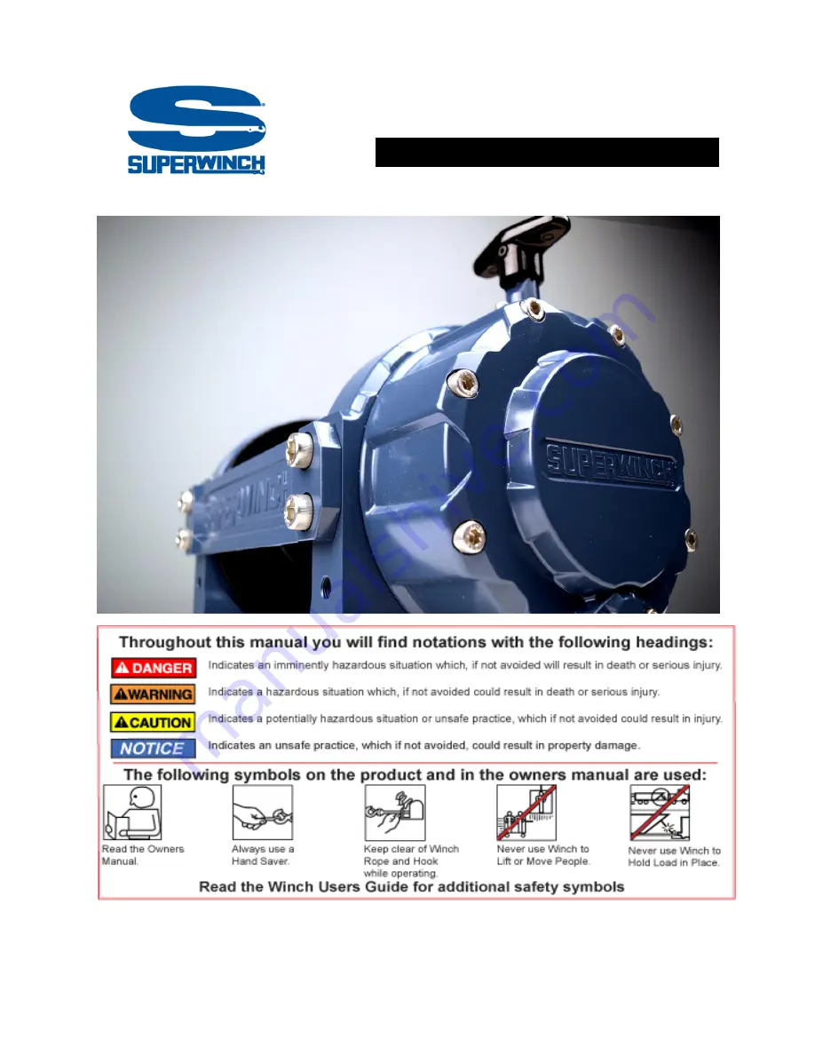 Superwinch SI Series Electric User Manual Download Page 1