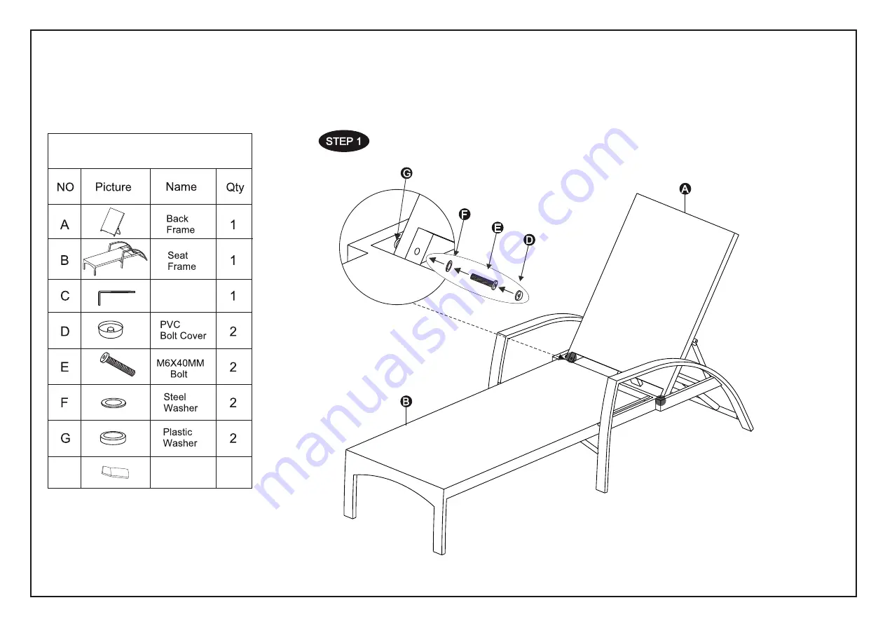 supremo LEISURE Catalan Lounger Product Assembly Download Page 2