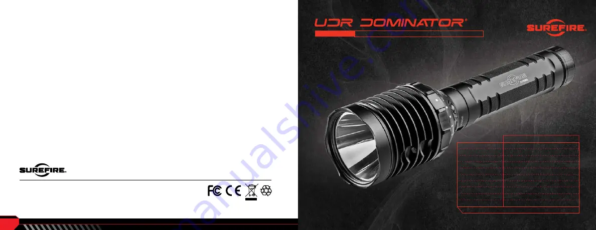 Surefire UDR DOMINATOR Скачать руководство пользователя страница 17