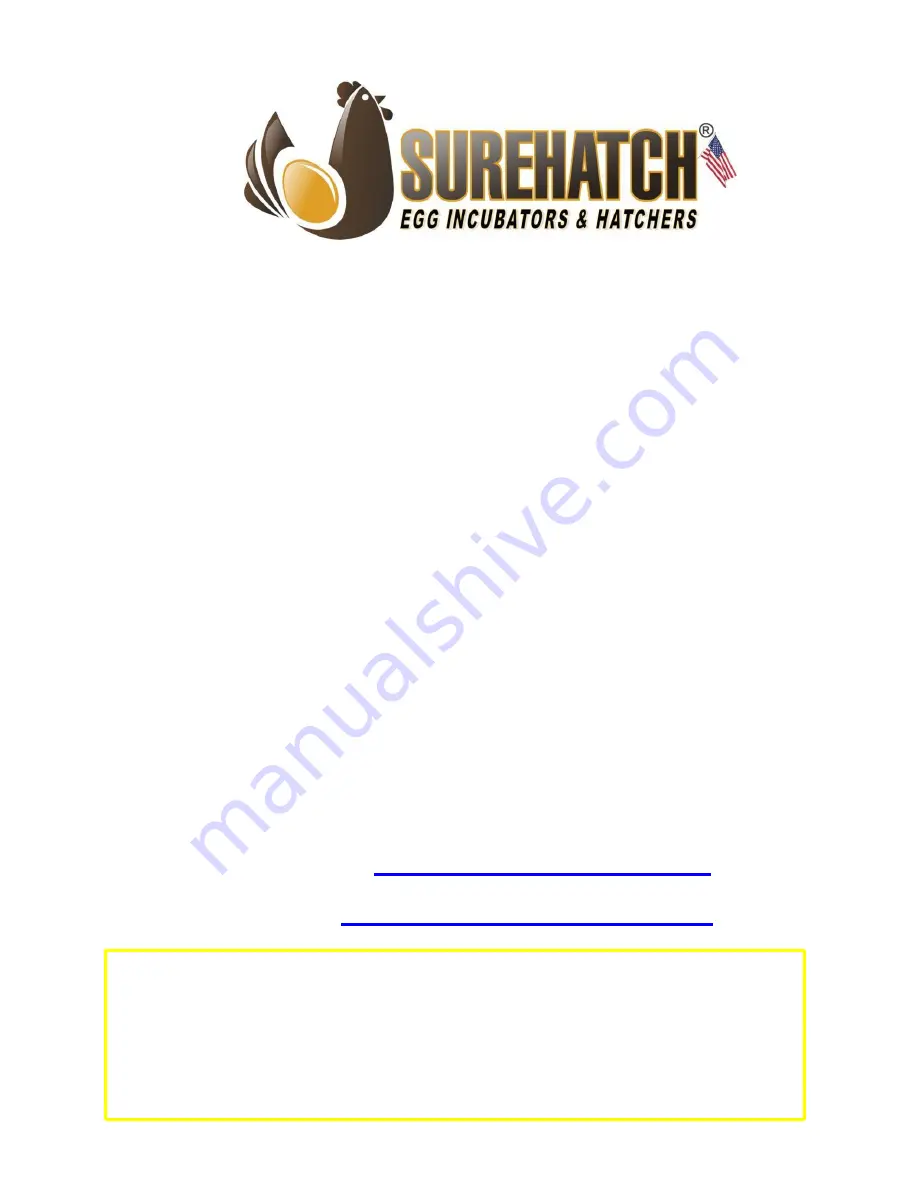 SUREHATCH SH370 User Manual Download Page 20