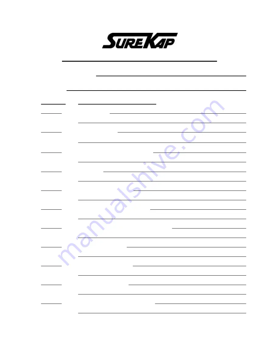 SureKap SK6000-BF6 Instruction Manual Download Page 56