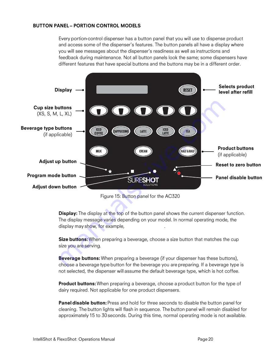 SureShot AC110 Operation Manual Download Page 20