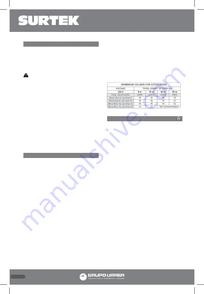 Surtek DE513A User Manual And Warranty Download Page 8