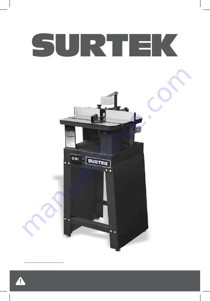 Surtek TR701A User'S Manual And Warrantly Download Page 1