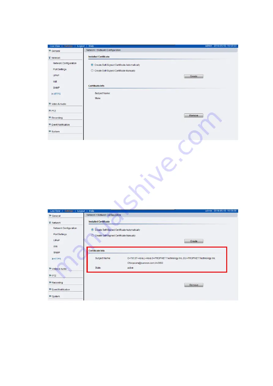 Surveon CAM12 Series User Manual Download Page 70