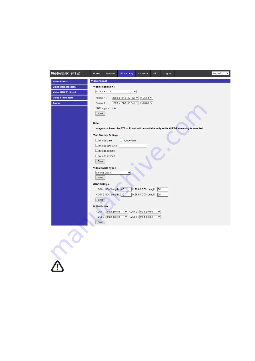 Surveon CAM6471LZ User Manual Download Page 86