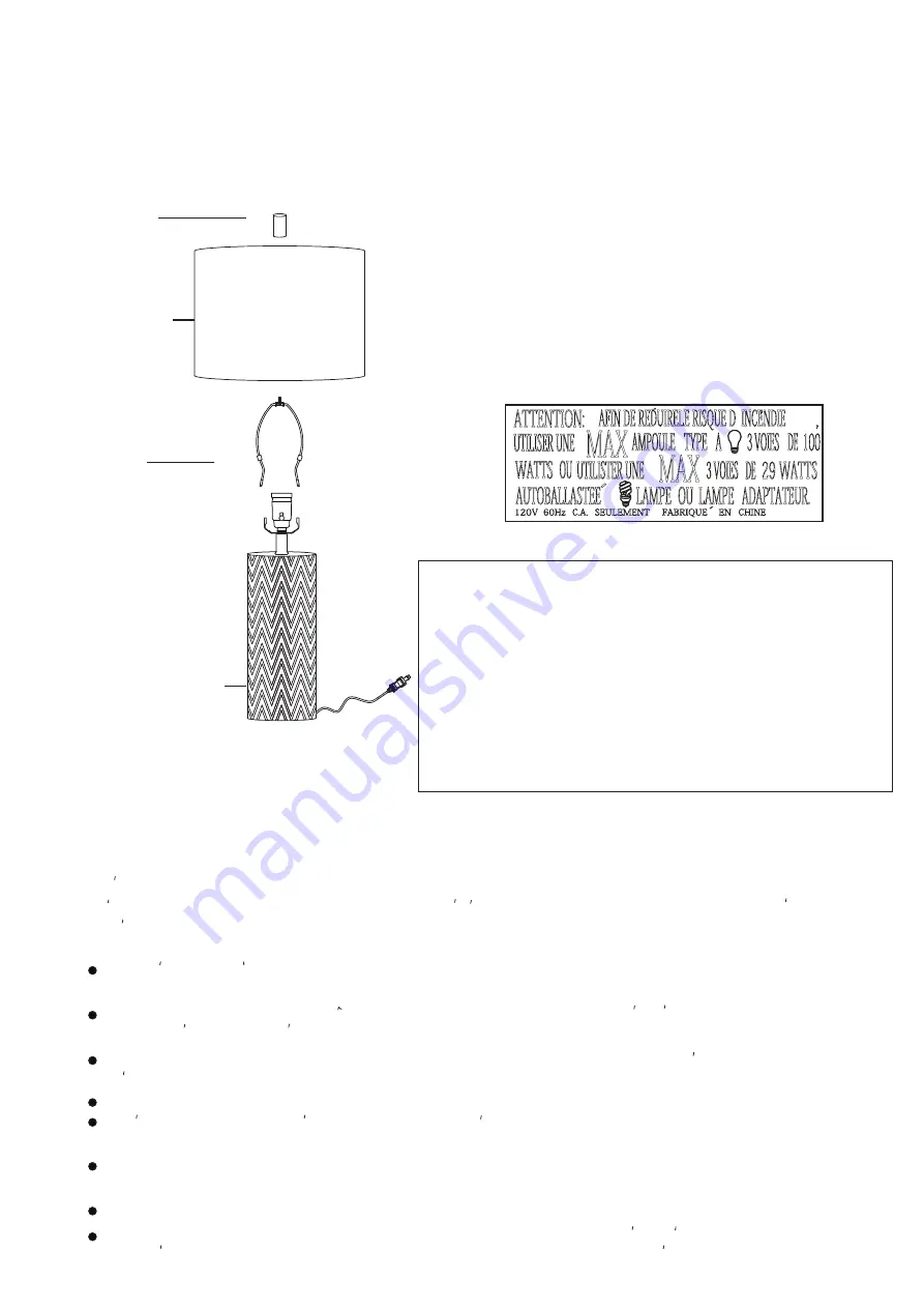 Surya BCH100-TBL Assembly Instructions Download Page 2