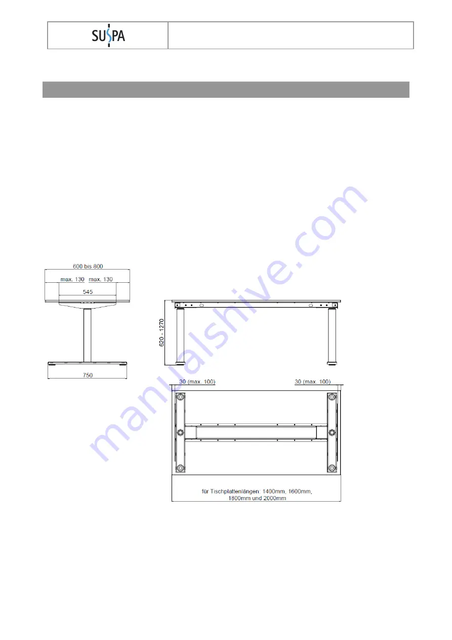 Suspa VariFrame Скачать руководство пользователя страница 20