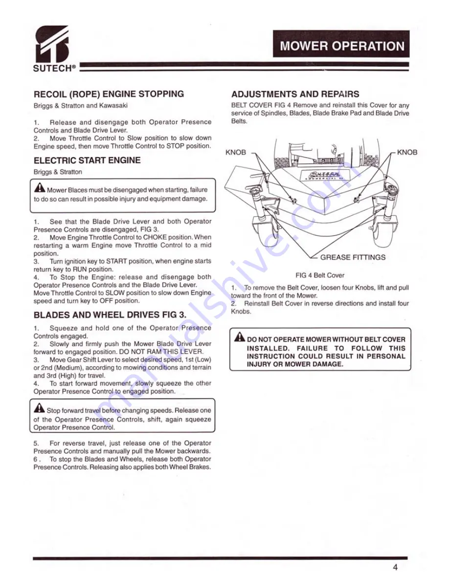 Sutech Stealth Commercial 33 Owner'S/Operator'S Manual Download Page 7