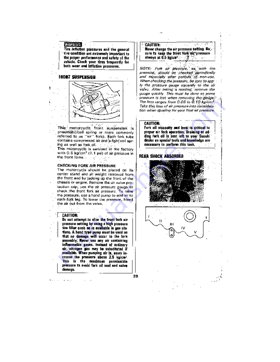 Suzuki 1982 GS450GA Owner'S Manual Download Page 29