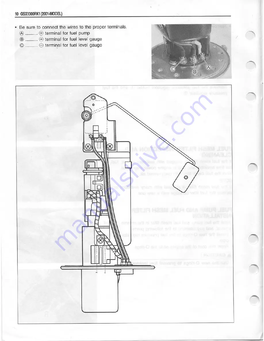 Suzuki 2001 GSX1300RK1 HAYABUSA Supplementary Service Manual Download Page 11