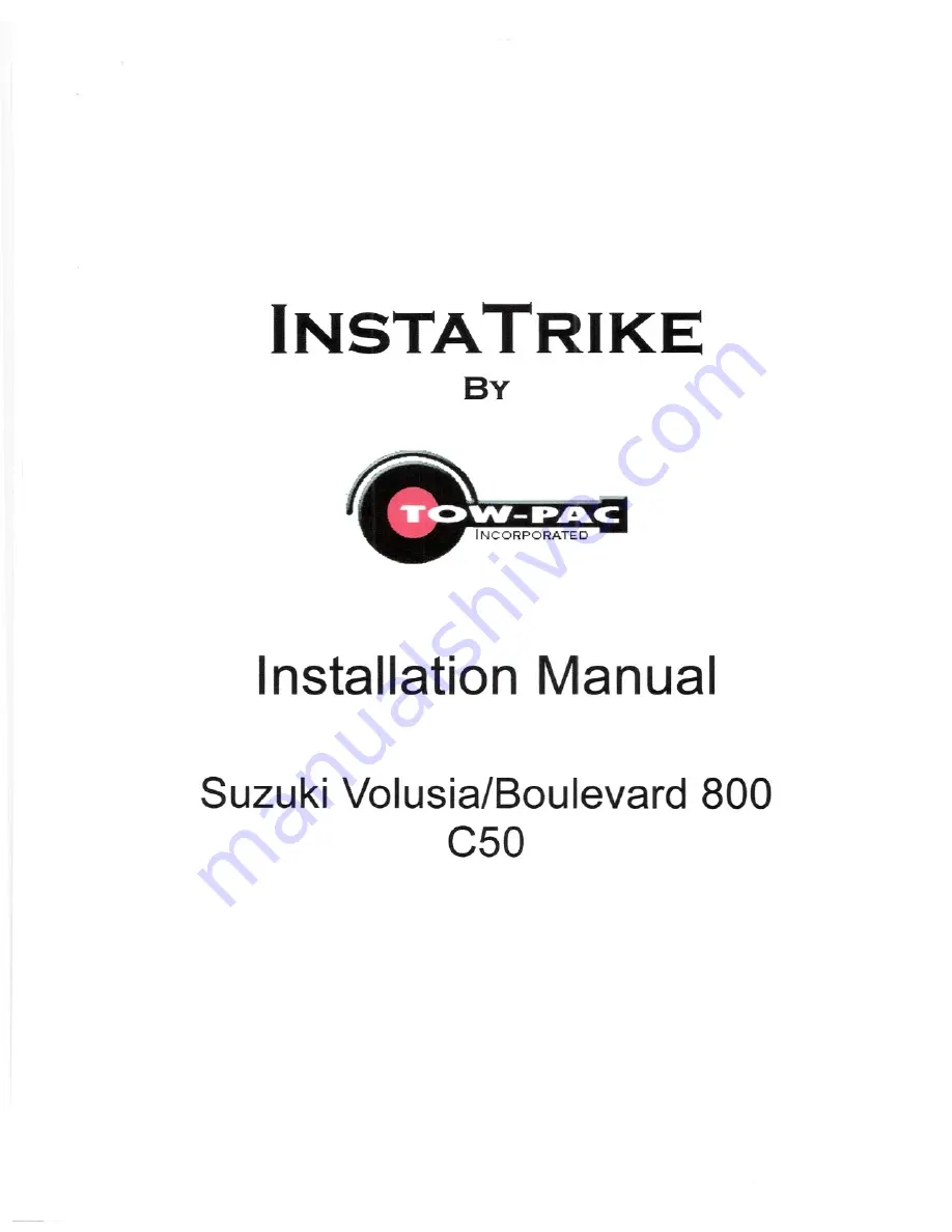 Suzuki Boulevard C50 Installation Manual Download Page 1