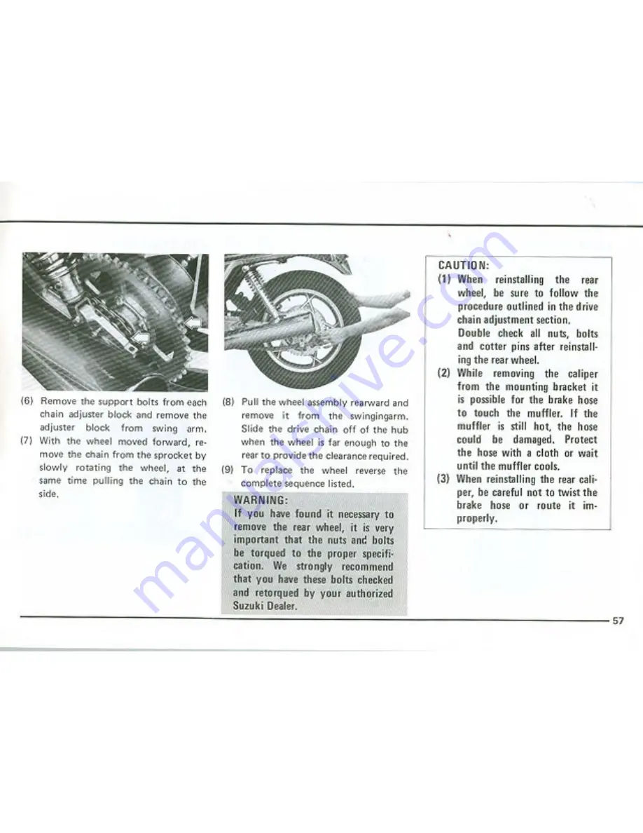 Suzuki GS1100E Owner'S Manual Download Page 56