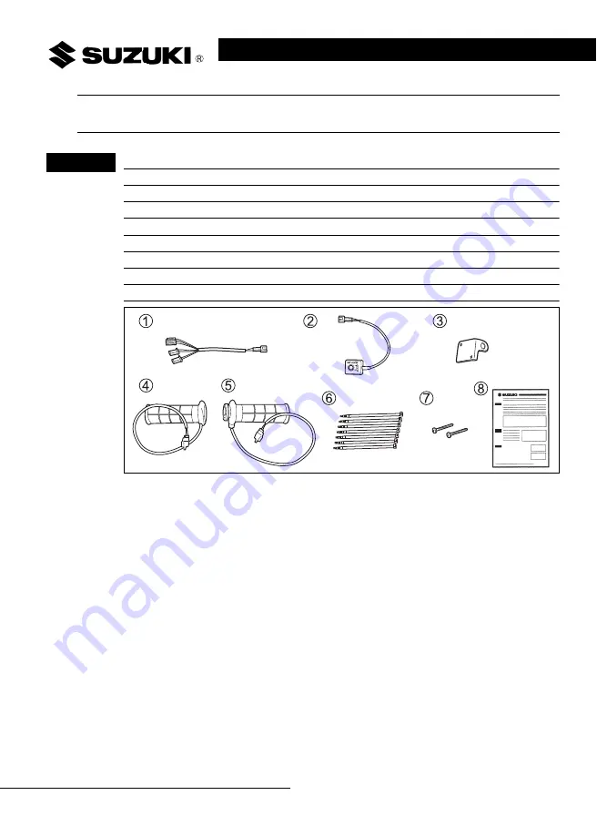 Suzuki GSX-S1000 Installation Instructions Manual Download Page 1