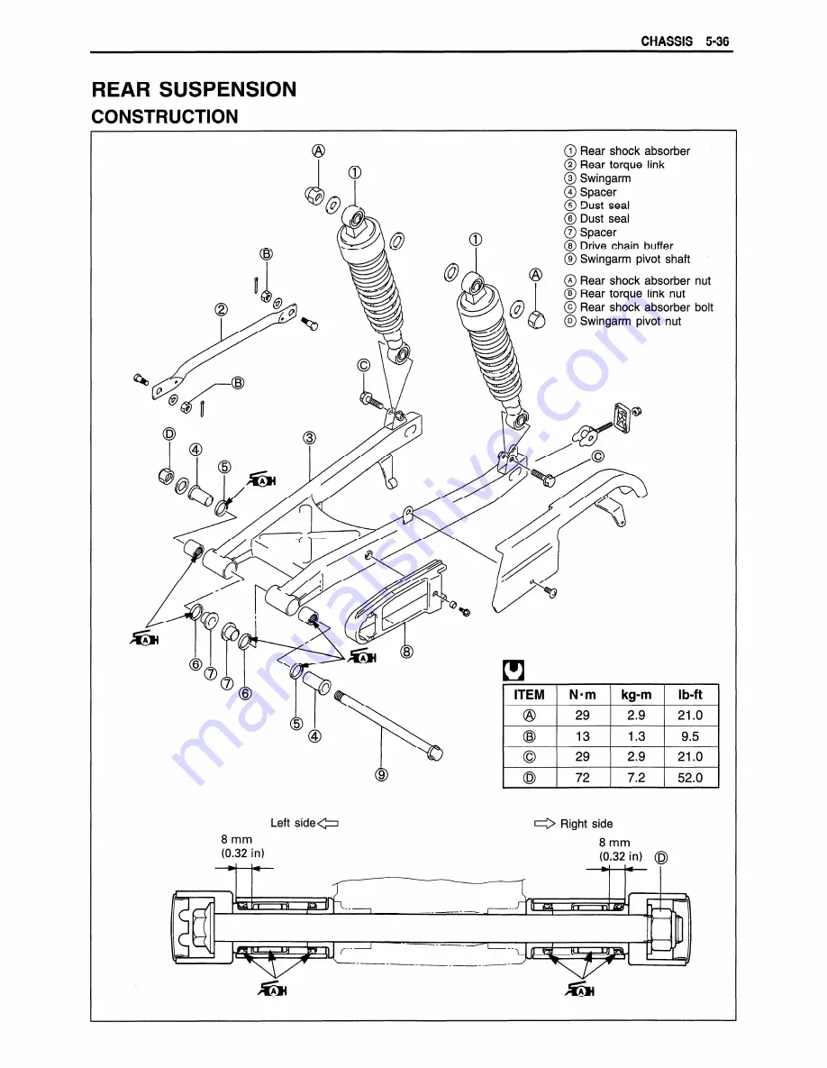 Suzuki GZ250 1999 Скачать руководство пользователя страница 147