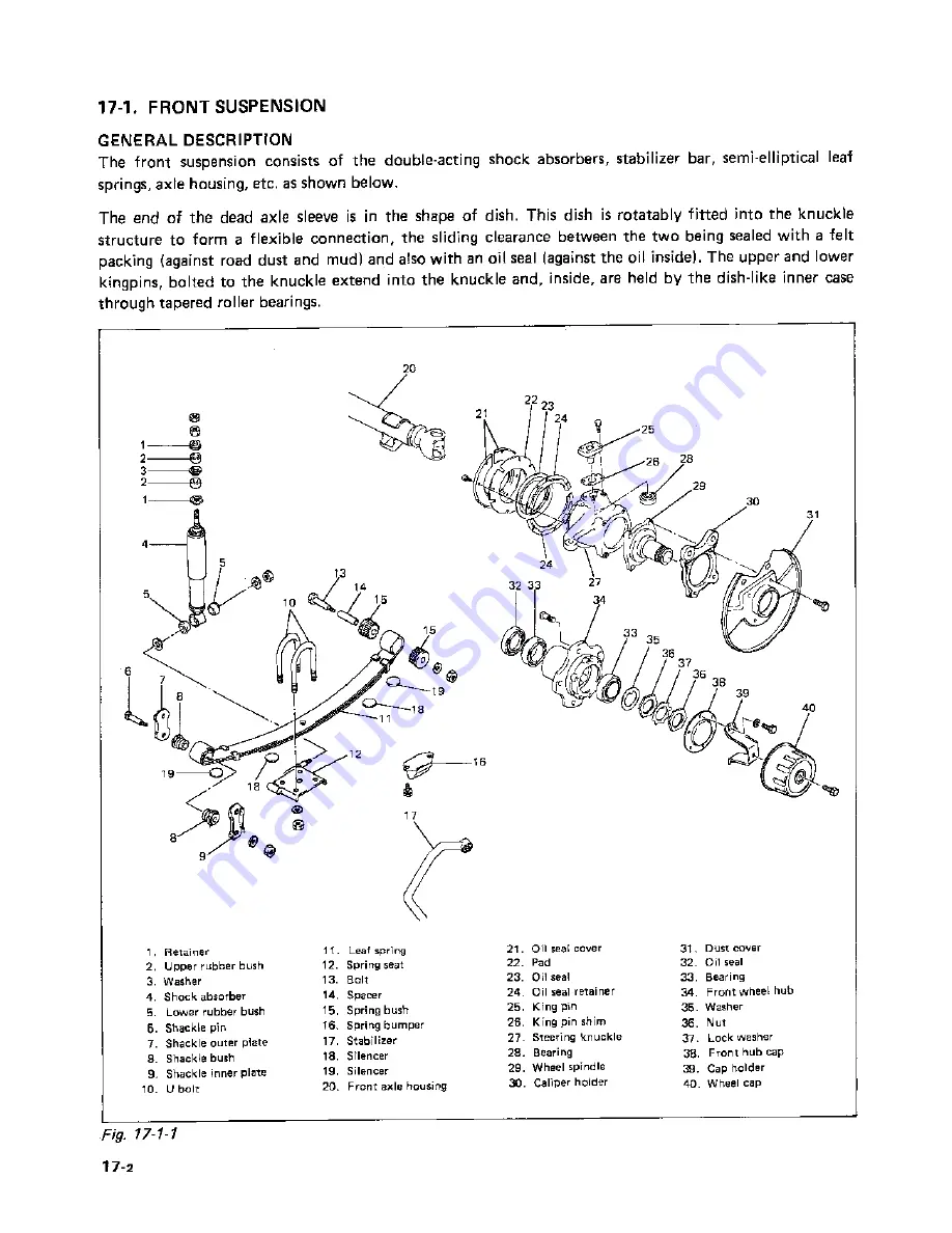 Suzuki Samurai 2 WD 1991 Скачать руководство пользователя страница 27