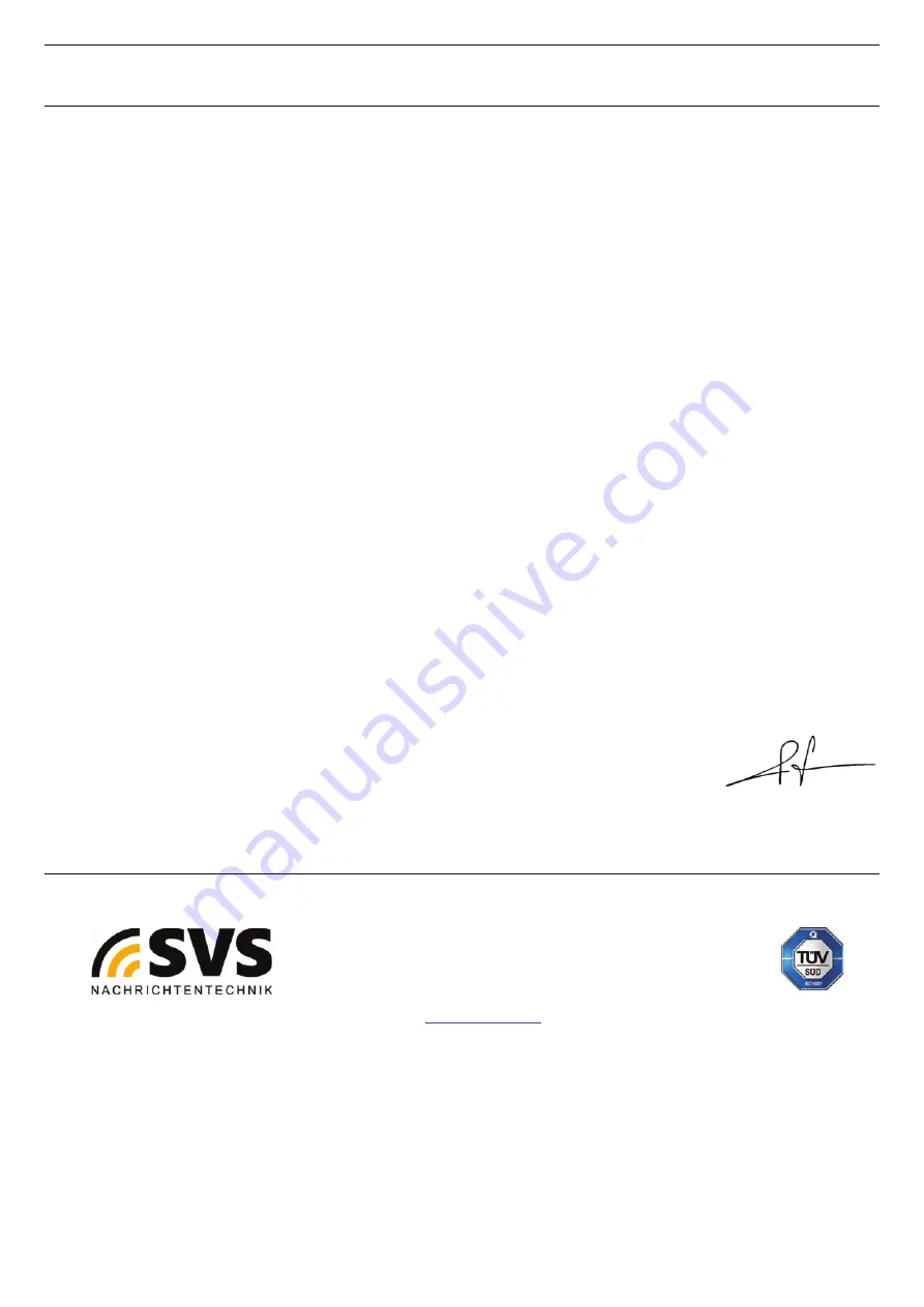 SVS 01295.96 Operating Instructions Manual Download Page 12