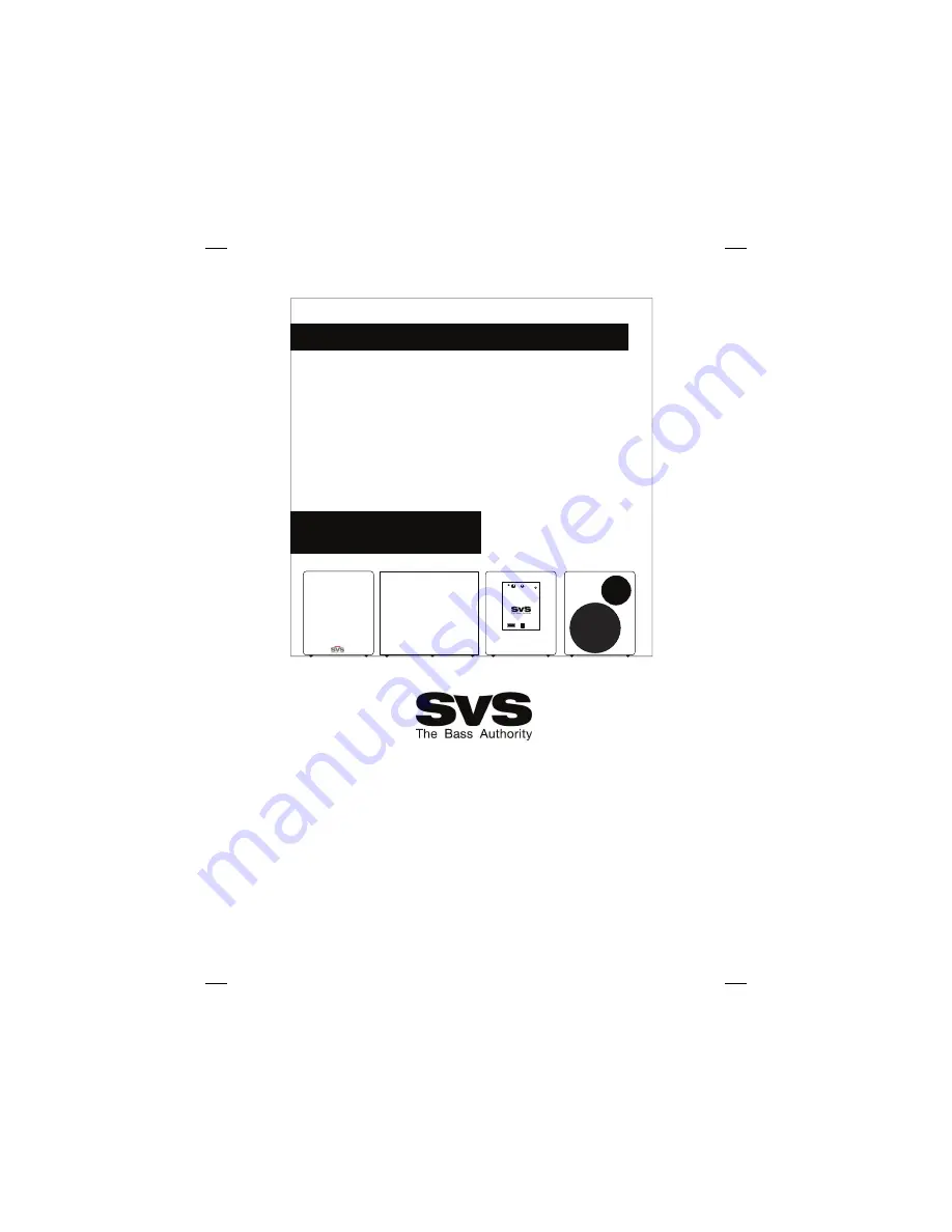 SVS PB10-ISD Owner'S Manual Download Page 1