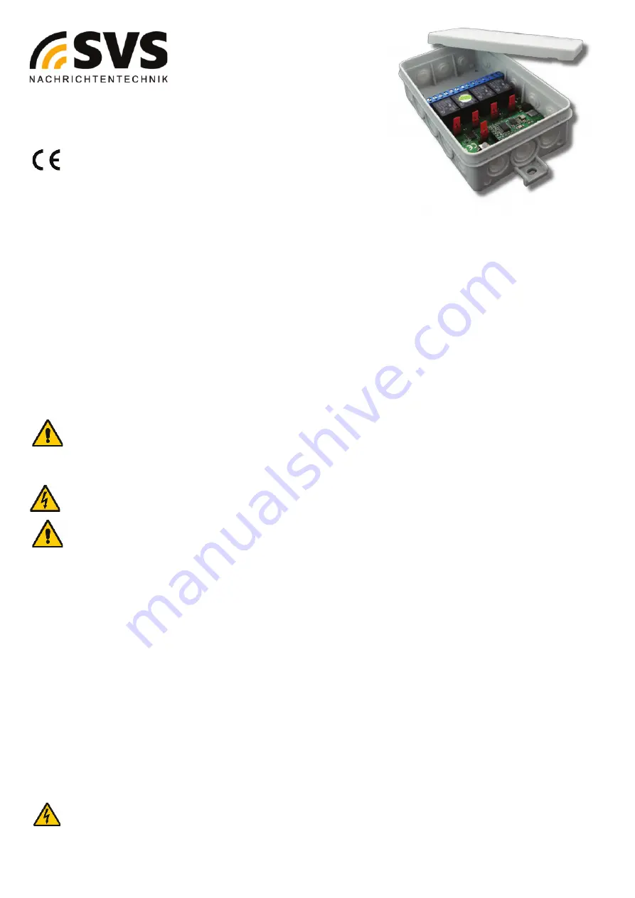 SVS SHR-12 L4 Operating Instructions Manual Download Page 1