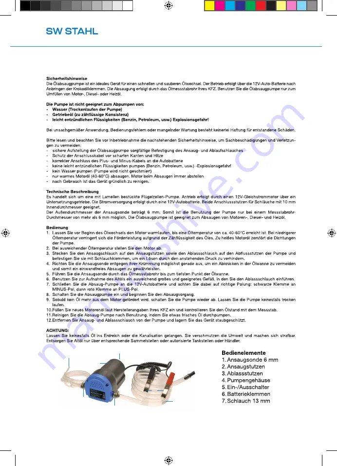 SW-Stahl 08485L Quick Start Manual Download Page 2