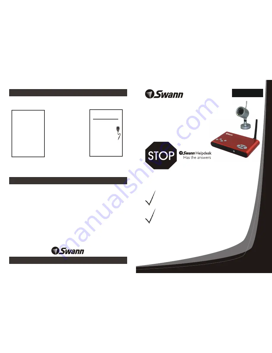 Swann RedAlert Single Channel Digital Security Recorder Installation Manual Download Page 1